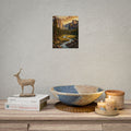 Yosemite Majestic Mountain Valley Poster | Rolled Wall Art, River Landscape Print