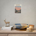 Whispers luminous trail illustration Rolled Poster | dreamy landscape, glowing lights